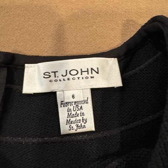 St. John Collection Black Knit Dress - Size 6 - Picture 7 of 11